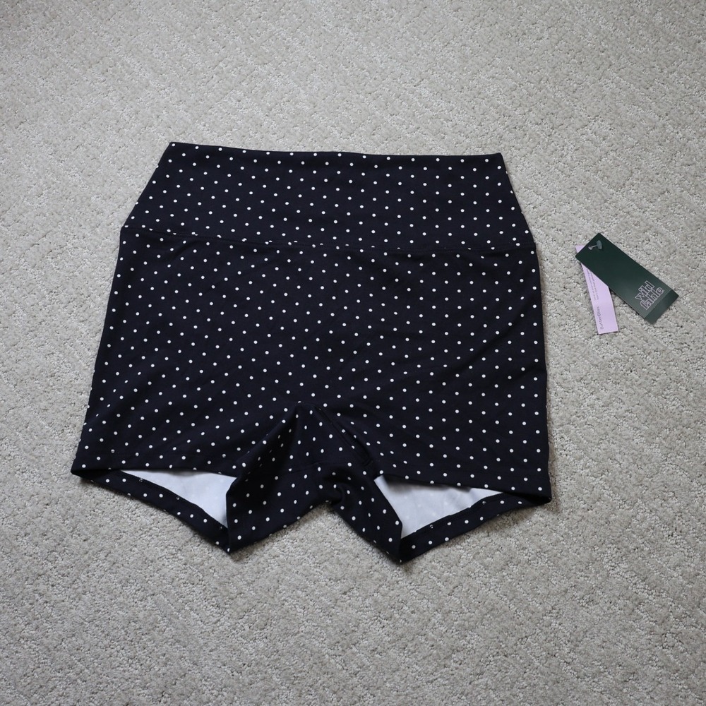 Wild Fable ButterBliss Polka Dot Bike Shorts Navy Blue White XL NWT SS-001